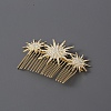 Star Alloy Rhinestone Hair Combs PW-WG71773-01-1
