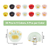 DICOSMETIC 28Pcs 7 Colors Handmade Printed Porcelain Beads PORC-DC0001-03-2