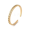 Curb Chain 304 Stainless Steel Open Cuff Ring for Women RJEW-M049-01G-01-2