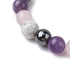 Natural & Synthetic Mixed Gemstone Beads Thread Stretch Bracelets for Women BJEW-JB11250-3