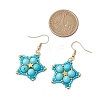 Synthetic Turquoise Dangle Earrings EJEW-JE06238-05-3