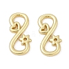 Brass S-Hook Clasps KK-S527-06G-1