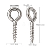 Tarnish Resistant 304 Stainless Steel Screw Eye Pin Peg Bails STAS-L234-165A-P-2