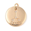 Brass with Clear Cubic Zirconia Pendants LS-KK-N256-24D-G-1