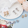2 Pairs 2 Colors Brass Micro Pave 3A Clear Cubic Zirconia Clip-on Earrings EJEW-BBC0001-59-4