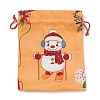 Christmas Theme Rectangle Cloth Bags with Jute Cord LS-ABAG-P008-01D-2