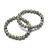 Natural Dalmatian Jasper Bead Stretch Bracelets X-BJEW-K212-B-014-1