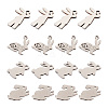 32Pcs 4 Styles 304 Stainless Steel Bunny Pendants STAS-TA0002-13P-2