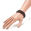 Round Natural Lava Rock Braided Wrap Bracelet BJEW-JB08176-3