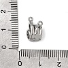 Brass Micro Pave Clear Cubic Zirconia Connector Charms CU-CBA61B8-01P-3