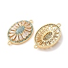 Brass Micro Pave Cubic Zirconia Connector Charms CU-CBA4579-03G-E-3