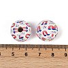 Independence Day Theme Wood European Beads WOOD-Z005-01B-01-3