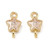 Brass Pave Cubic Zirconia Star Connector Charms LS-KK-P348-08G-03-1