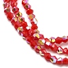 AB Color Plated Opaque Glass Beads Strands GLAA-G127-02M-3