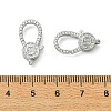 SHEGRACE Bras Micro Pave Clear Cubic Zirconia Lobster Claw Clasps XGRQ5F098-796P-3