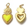 Golden Tone Brass Enamel Pendants X-KK-K750-01G-A-2