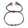 304 Stainless Steel Alphabet Bead Adjustable Bracelets IC6774-13-1