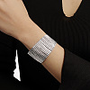 Iron Vertical Ribbed Cuff Bangles for Women FS-WG8E476-06-1