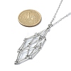 304 Stainless Steel Macrame Pouch Empty Stone Holder for Pendant Necklaces Making NJEW-JN04384-01-4