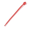 Oval Shape Silicone Cable Zip Ties AJEW-C034-03F-1
