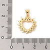 Brass Micro Pave Cubic Zirconia Pandents KK-R100-05G-3