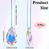 Glass Sun Catcher Pendant HJEW-WH20004-13-2