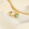 Sun Synthetic Turquoise Ring CE4797-2-1