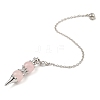 Natural Rose Quartz Pointed Dowsing Pendulums G-K338-29P-08-2