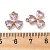 PVD Vacuum Plating 304 Stainless Steel Rhinestone Charms STAS-R130-64G-3