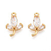 Brass Micro Pave Cubic Zirconia Pendants X1-KK-N263-66G-1