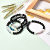 Natural Lava Rock Oil Diffuser Yoga Menditation Beads Stretch Bracelet for Men Women Girls Jewelry BJEW-JB06721-2