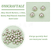 Unicraftale 40Pcs Alloy Shank Buttons BUTT-UN0001-08-5