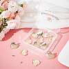 Beebeecraft 20Pcs Brass Heart Stud Earring Findings KK-BBC0004-89-6