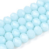 Opaque Solid Color Imitation Jade Glass Beads Strands EGLA-A044-P8mm-D06-1