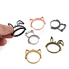 Alloy Open Back Bezel Pendants(Rotatable) PALLOY-TA0001-01-7