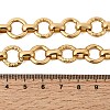 13MM 304 Stainless Steel Textured Round Ring Link Chain Necklaces NJEW-P349-01B-G-5