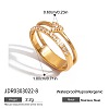 304 Stainless Steel Cubic Zirconia Finger Rings FS-WG9EDCA-06-1
