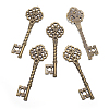Key Tibetan Style Pendant Rhinestone Settings LS-TIBEB-A101291-AB-LF-4