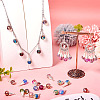 64Pcs 8 Styles Glass & Alloy Pendants PALLOY-TA00177-8