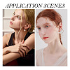 2 Pairs 2 Colors Brass Natural Pearl Dangle Earrings PEAR-TA0001-52-8