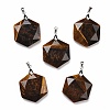 Natural Tiger Eye Pendants G-C241-02D-1