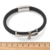 Braided Microfiber Leather Cord Bracelets BJEW-Q010-05A-5