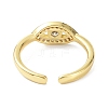 Evil Eye Real 18K Gold Plated Cuff Rings for Women Gift ZIRC-C021-08G-2