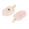 Natural Rose Quartz Pendants KK-CBAF9BC-20G-03-2