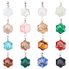   9Pcs 9 Style Gemstone Pendants G-PH0001-32P-1