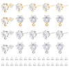 Brass Stud Earring Findings & Plastic Ear Nuts KK-FH0003-76-1