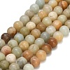 Natural Flower Amazonite Beads Strands GG-CBA6382-A04-8mm-01-2