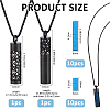 2Pcs 2 Styles Stainless Steel Perfume Bottle Necklaces NJEW-FH0001-30A-2