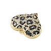 Brass Micro Pave Clear Cubic Zirconia Pendants KK-L228-43A-G-2