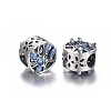Hollow 925 Sterling Silver European Beads OPDL-L017-038TAS-2
